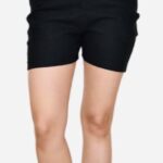 Fashion Mania Women's Stretchable Solid Cotton Lycra Shorts/ Hot Pants ( Free Size )