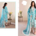 Fashion Mania Unstitched Cutwork Suit Material