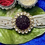 Fashion Mania Designer Handcrafted Kundan Bracelet Rakhi