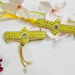 Fashion Mania Designer Kundan Pair Rakhi