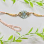 Fashion Mania Designer Handcrafted Stone Polki Studded Rakhis For Brother