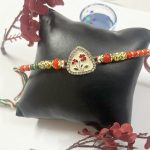 Fashion Mania Handcrafted Designer Meenakari Floral Rakhi for Brothers/Bhai